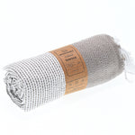 Turkish Towel, Beach Bath Towel, Moonessa Milan Series, Handwoven, Combed Natural Cotton, 410g, Mocha, roll